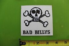 Bad Billy's Billabong Surfboards Clear Black Skull Bones Vintage Surfing STICKER, usado comprar usado  Enviando para Brazil