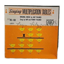 Vintage 1971 Singing Multiplication Tables 6 Record Set By Hap Palmer VG+ comprar usado  Enviando para Brazil