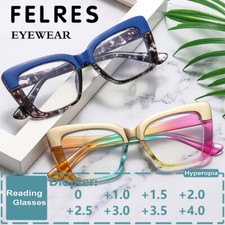Óculos de leitura feminino olho de gato anti luz azul lente transparente óculos presbiopicos novo comprar usado  Enviando para Brazil