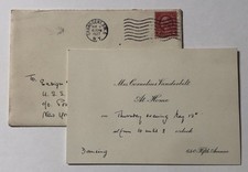 Raro 1927 Mrs. Cornelius Vanderbilt convite de festa NYC aristocrata e socialite comprar usado  Enviando para Brazil