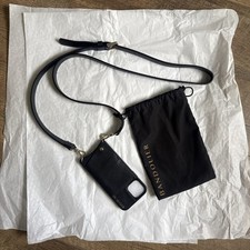 Capa de couro preta/dourada Bandolier iPhone 11 Pro com alça transversal comprar usado  Enviando para Brazil
