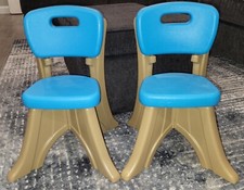 Conjunto Par Etapa 2 Tradições Cadeira Infantil Plástica Resistente Azul Bege EUA, usado comprar usado  Enviando para Brazil