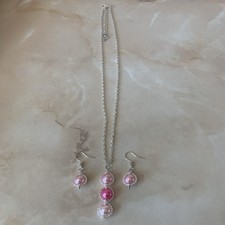 Pink pearl necklace for sale  LONDON