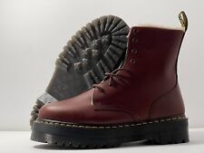 Botas plataforma Dr Doc Martens masculinas tamanho 13 JADON FL couro forrado de pele sintética marrom, usado comprar usado  Enviando para Brazil
