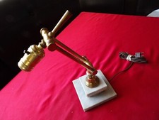 Abajur de mesa de dois níveis mármore branco e braço oscilante de latão comprar usado  Enviando para Brazil