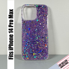 Capa para iPhone 14 Pro Max - Confetti Blast! Glitter roxo | Fino e elegante, usado comprar usado  Enviando para Brazil