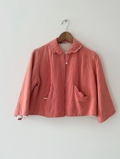 Jaqueta de cama vintage anos 40 50 acolchoada/dupla forrada manga folhada bolsos botões pérola comprar usado  Enviando para Brazil