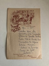 Ancien beau menu d'occasion  Villefranche-sur-Saône