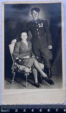 Foto antiga jovem de uniforme, soldado, mulher fofa, família, proximidade, década de 1946, usado comprar usado  Enviando para Brazil