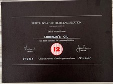 Lorenzo oil bbfc for sale  BLACKPOOL