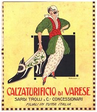 Pubblicita 1915 calzaturificio usato  Biella
