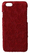 Capa telefone Dolce & Gabbana couro vermelho flor tecido patch iPhone6 RRP$300 comprar usado  Enviando para Brazil