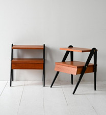 Midcentury coppia comodini usato  Villachiara