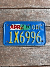 Placa de licença de motocicleta 1984 Califórnia 1X6996, usado comprar usado  Enviando para Brazil