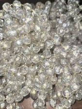 Guirnalda de 36 pies facetada cuentas de cristal acrílico boda decoración de Navidad segunda mano  Embacar hacia Mexico