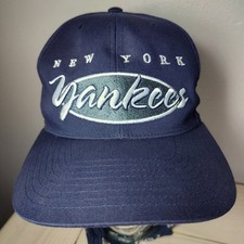 Boné New York Yankees ANNCO azul grande logotipo hit lateral vintage Snapback RARO, usado comprar usado  Enviando para Brazil