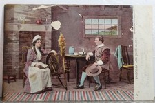 Cartão postal antigo vintage Priscilla John Alden cartão vista lembrança padrão PC postal comprar usado  Enviando para Brazil