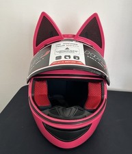 Usado, Capacete de motocicleta feminino removível orelha de gato rosto inteiro motocross todo rosa - M comprar usado  Enviando para Brazil