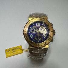 Relógio suíço de quartzo Invicta masculino reserva folheado a ouro 18KT modelo 6758, usado comprar usado  Enviando para Brazil