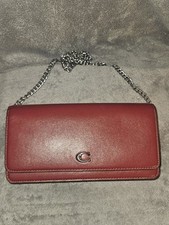 Carteira longa Coach Evie com corrente em prata/rubi escuro comprar usado  Enviando para Brazil