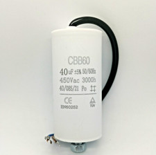 Capacitor de corrida CBB60 40uF 450V AC 50/60Hz 105x48mm com parafuso prisioneiro de fixação M8, usado comprar usado  Enviando para Brazil