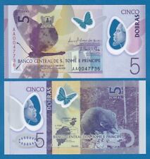 SANTO TOMÁS Y PRÍNCIPE 5 Dobras P 70, 2016/2018 UNC Polímero (San Tomé y) segunda mano  Embacar hacia Mexico