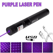 Ponteiro laser roxo recarregável USB 1mW feixe óptico visível luz Lazer 405nm comprar usado  Enviando para Brazil