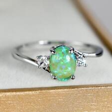 Presente de feriado clássico oval verde opala fogo zircônia gema anéis de prata EUA tamanho 5-11 comprar usado Presente de feriado clássico oval verde opala fogo zircônia gema anéis de prata EUA tamanho 5-11 comprar usado  Enviando para Brazil