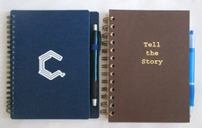 Lote-2- Caderno Espiral Capa Dura Linha Regulada 7,15"x5,15" Com Logotipo-Novo comprar usado  Enviando para Brazil