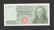 Italia banconota 5000 usato  Pompei