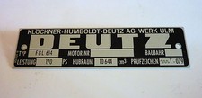 Riginal typenschild deutz gebraucht kaufen  Büren