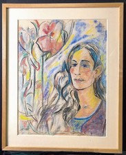 Woman flowers modernist for sale  Colebrook