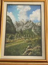 Usado, QUADRO OLIO LUIGI BREMA SUGGESTIVO PAESAGGIO DELLA  VAL MASINO VALTELLINA comprar usado  Enviando para Brazil