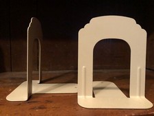 2 Set Cream Book Stand Book Heavy Metal Library Style Support 5.5 x 4.5 x 5.25 comprar usado  Enviando para Brazil