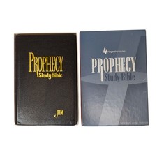 Prophecy Study Bible John Hagee NKJV Red Letter Black Bonded Leather 1997 Vtg. comprar usado  Enviando para Brazil