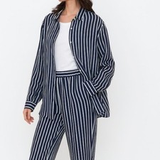 Koszula Kule The Silk Ponza w granatowe i kremowe paski - rozmiar Small na sprzedaż Koszula Kule The Silk Ponza w granatowe i kremowe paski - rozmiar Small na sprzedaż  Wysyłka do Poland