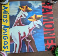 Pôster Ramones Adios Amigos 1995 plano RARO ORIGINAL, usado comprar usado  Enviando para Brazil