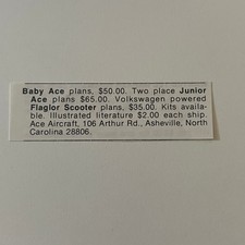 Ace aircraft baby for sale  Hinckley