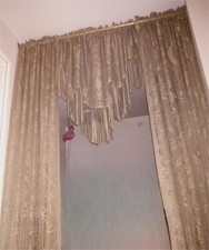 CORTINAS TRANSPARENTES DE MALHA/RENDA MARROM CLARO comprar usado  Enviando para Brazil