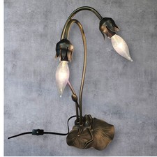 Abajur de mesa Gooseneck Lilly Pad acabamento bronze iluminação acento mesa de cabeceira comprar usado  Enviando para Brazil