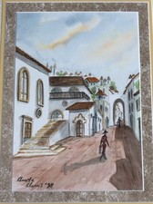 Watercolor painting stucco for sale  Newark