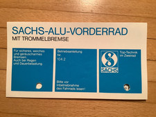 Betriebsanleitung fichtel sach gebraucht kaufen  Hildesheim