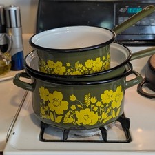 Vintage floral enamel for sale  Raleigh
