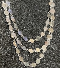 silver disc 3 strand necklace for sale  Hemet