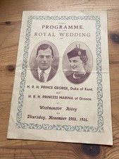 royal wedding programme for sale  IPSWICH