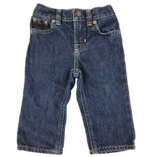 Polo Ralph Lauren Jeans Infantil 12mo Fino Reto Lavagem Escura Algodão Denim Bebê comprar usado  Enviando para Brazil