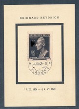 Gedenkblatt heydrich 1942 gebraucht kaufen  Berlin