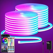 Luzes de corda de neon LED RGB 100 pés luzes de neon LED com controle remoto/APP 24V IP..., usado comprar usado  Enviando para Brazil