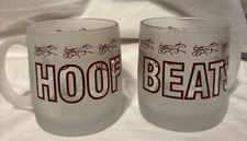 2 canecas de café quentes e frias para corrida de cavalos Hoof Beats vidro fosco 12 oz comprar usado  Enviando para Brazil