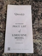 Daimler price list for sale  MERTHYR TYDFIL